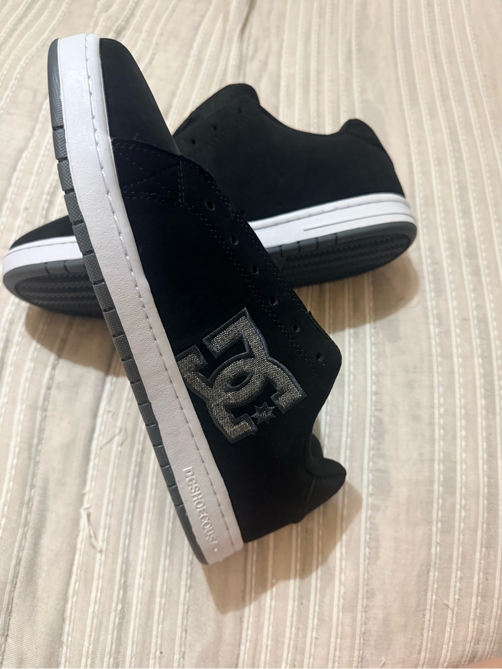 DC Men’s Black and White Athletic Skate Shoes